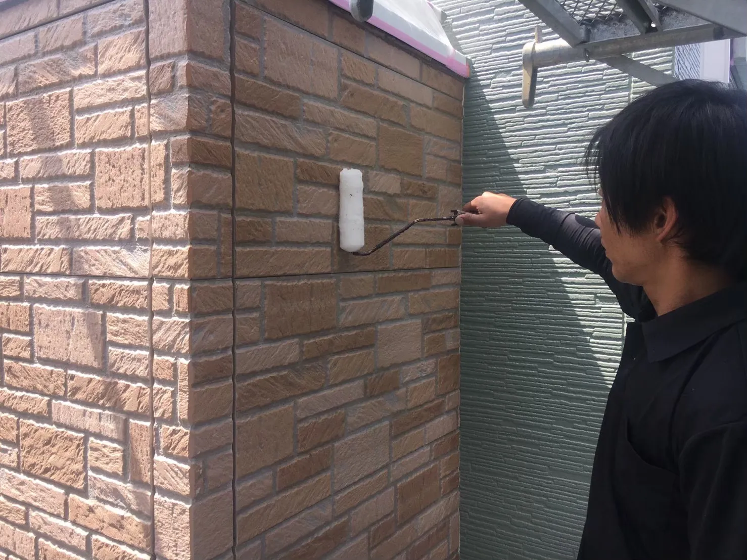 みやき町簑原 化粧サイディング外壁 塗装 後打ちシーリング