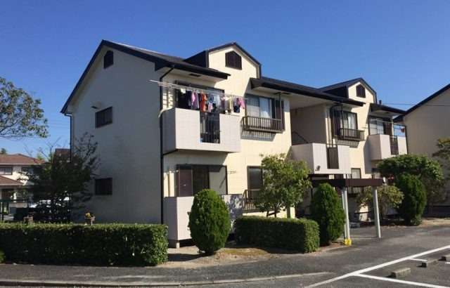 外壁塗装、屋根塗装、軒天、破風、樋、水切り、ガスタンク、駐車場、雨戸塗装　佐賀市木原　ソフィアヴィラージュ