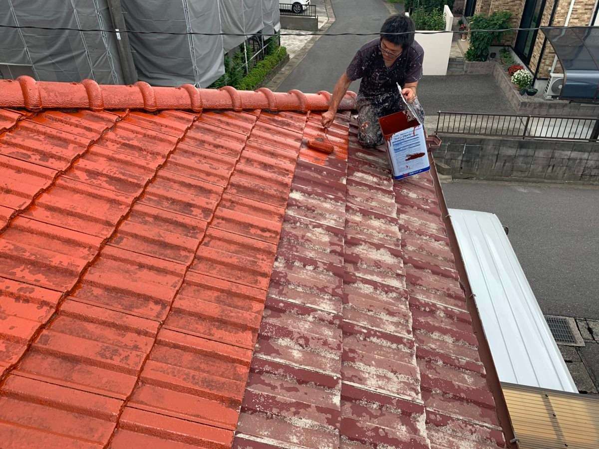 大和町K様邸　屋根塗装 (スラリー瓦塗装)