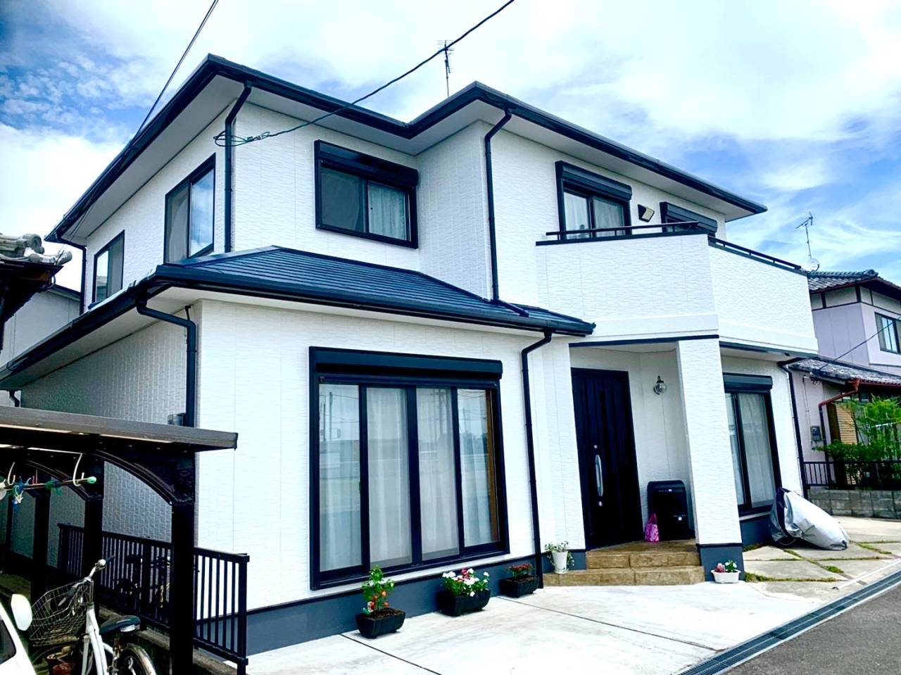 佐賀市嘉瀬町　屋根、外壁塗装　シリコン樹脂仕上げ