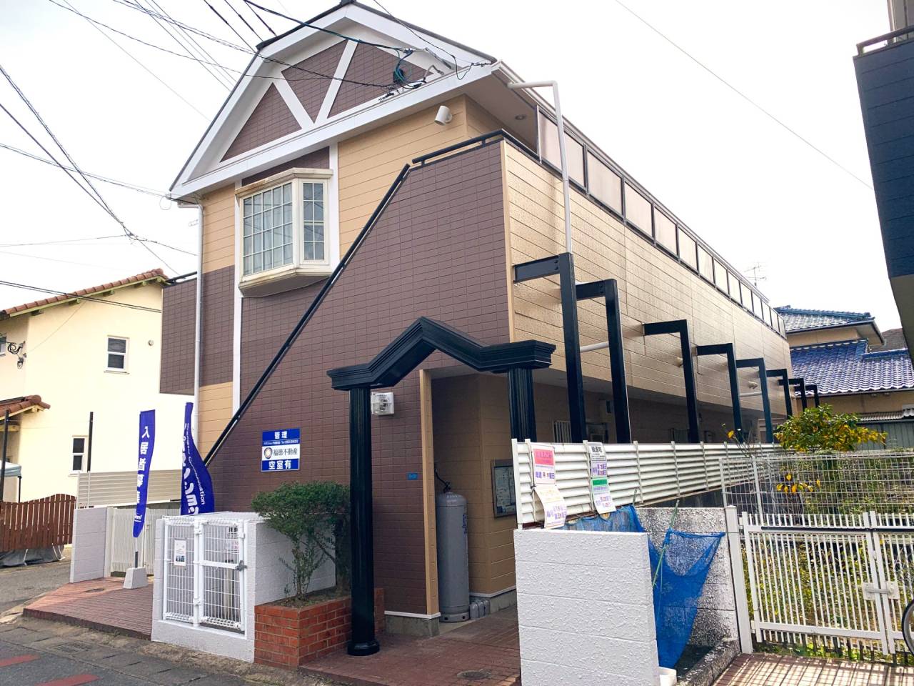 佐賀市南佐賀　アパート塗装　シリコン樹脂仕上げ