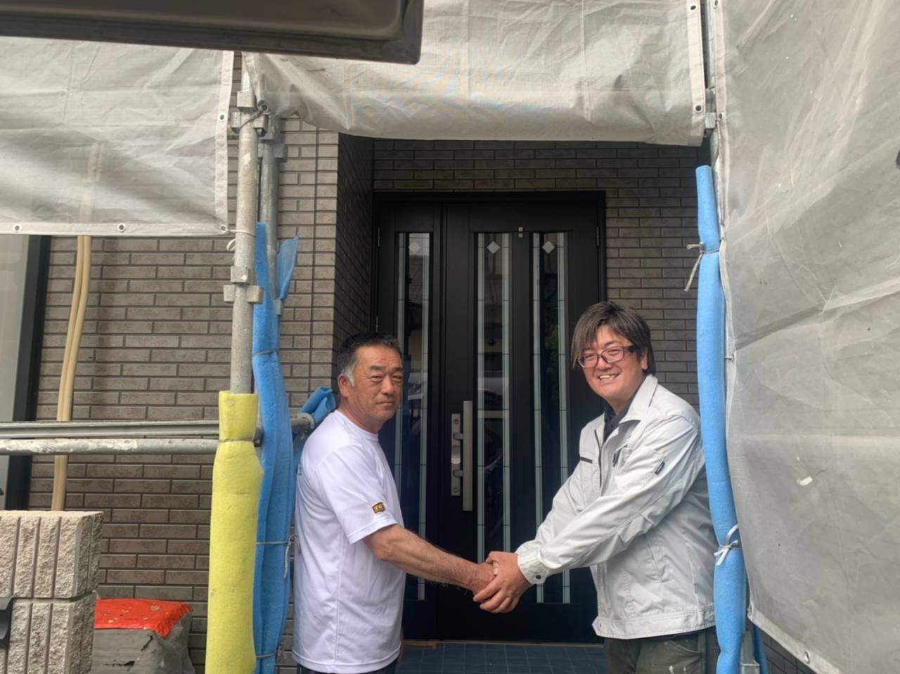 小城市三日月町　外壁塗装　透明保護塗料　シリコン樹脂仕上げ