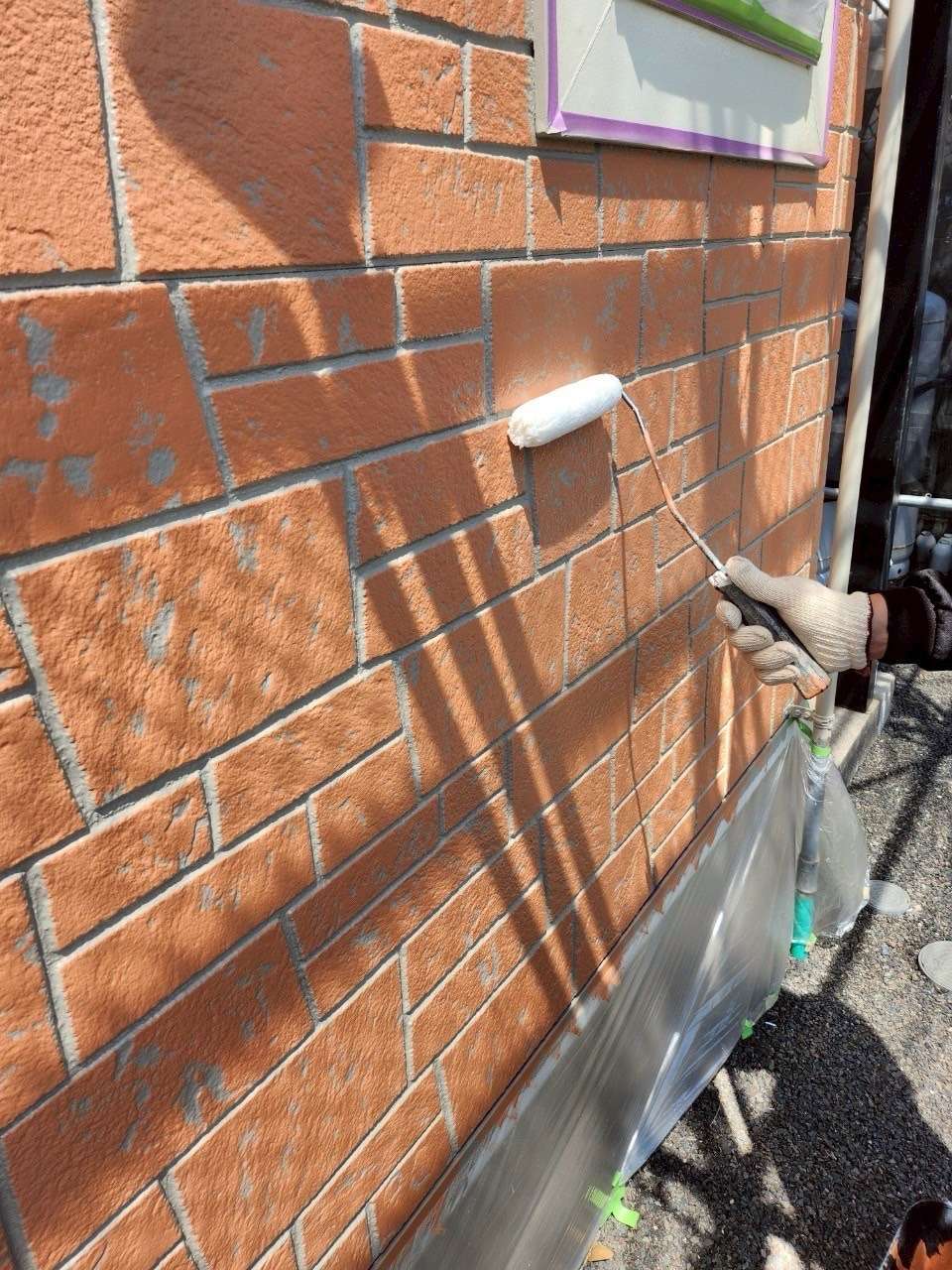 佐賀市光 アパート 外壁塗装 クリア塗装