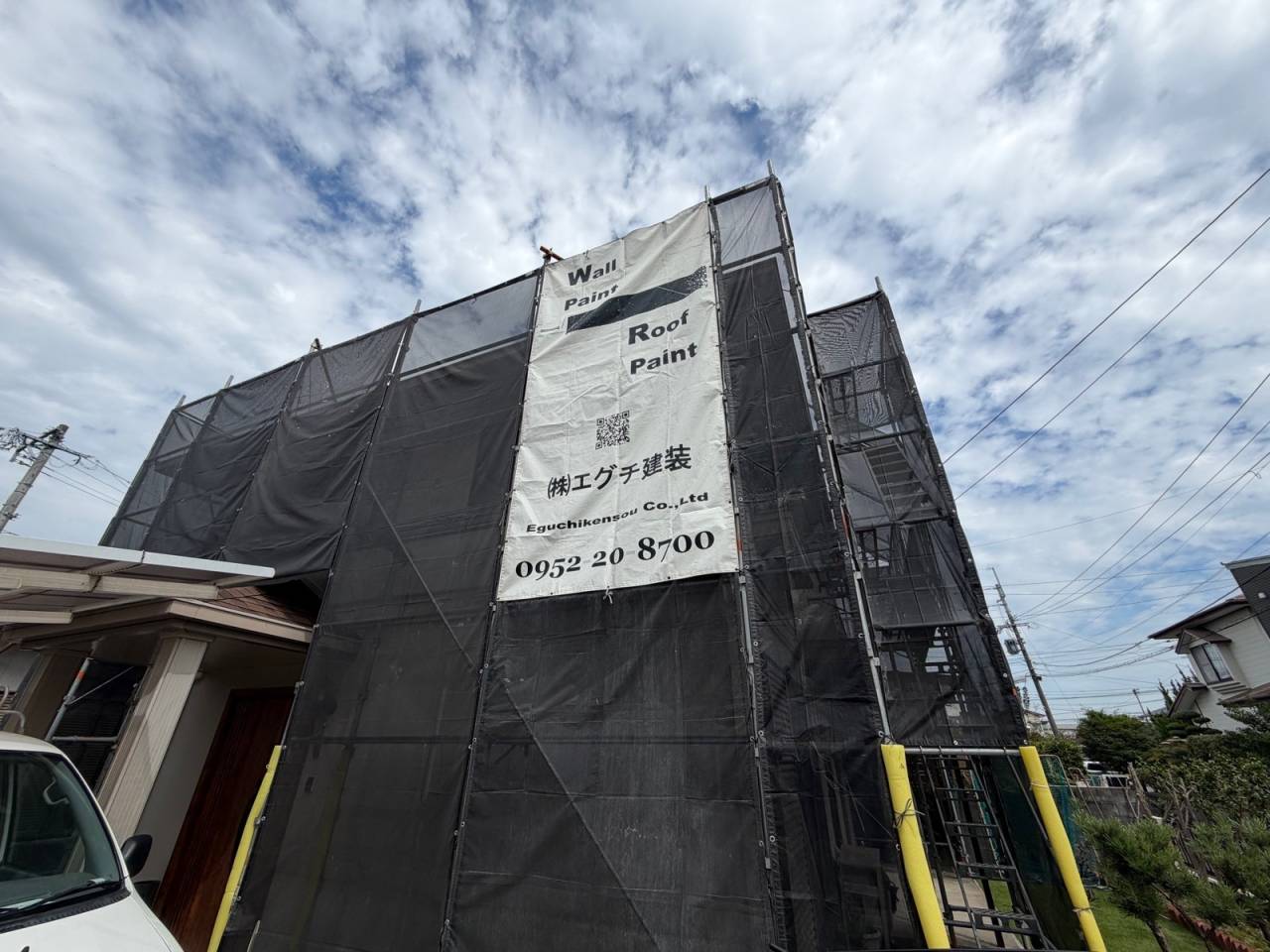 佐賀市　新栄西　Ｍ様邸住宅　外壁塗装工事　シーリング工事