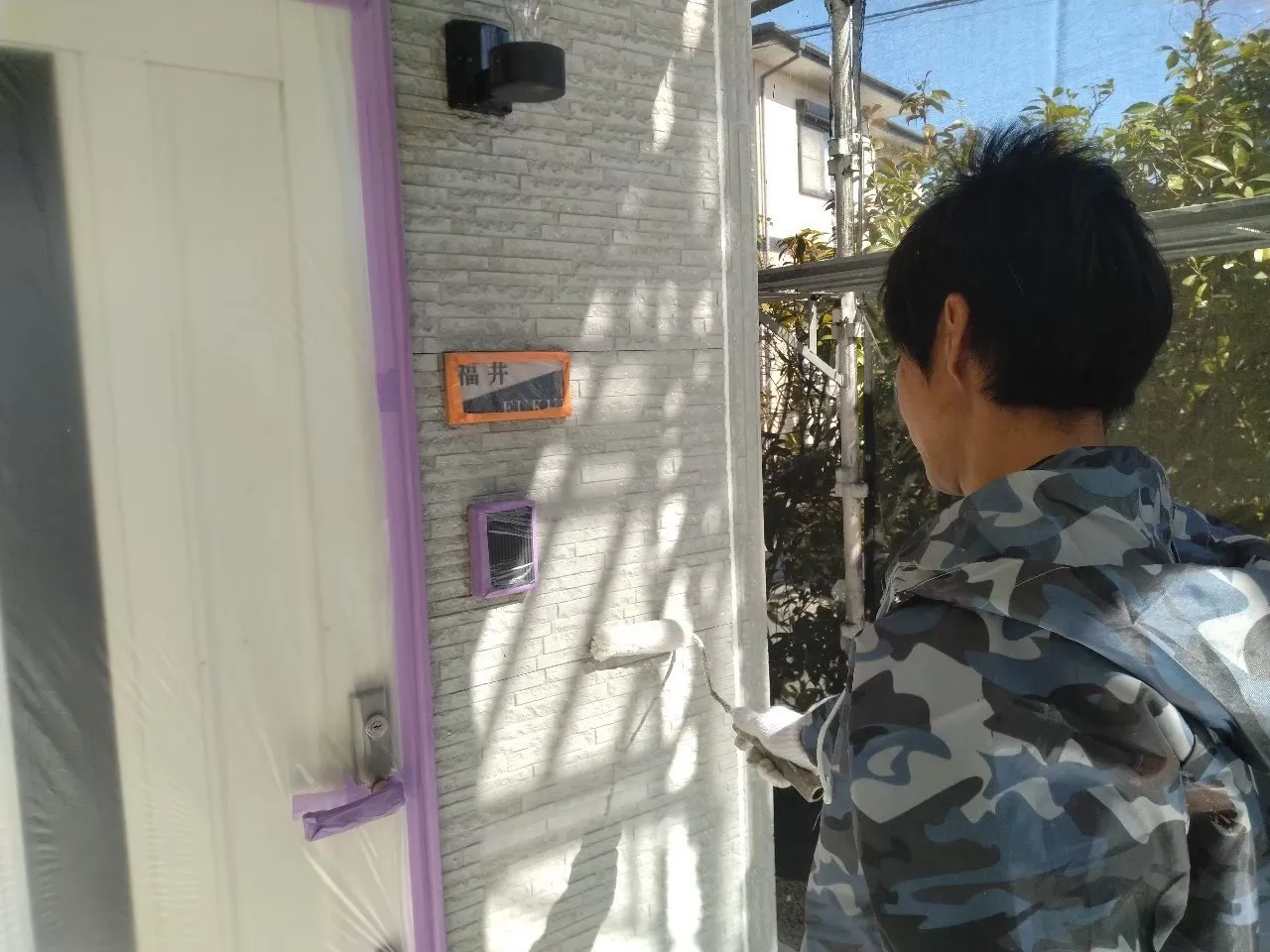 神埼市神埼町本堀 外壁下塗り 水性パーフェクトシーラー